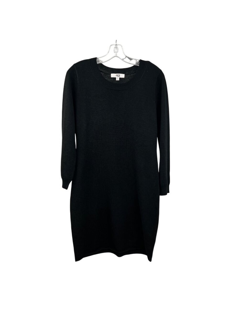 Jack by BB Dakota Womens Bodycon Dress Knit Long Sleeve Black Size Large